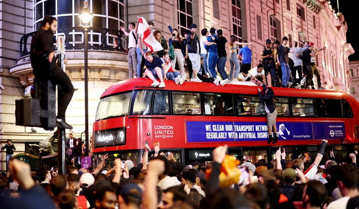 Más de 60 mil asistentes en Wembley, un 75% de aforo (Reuters)